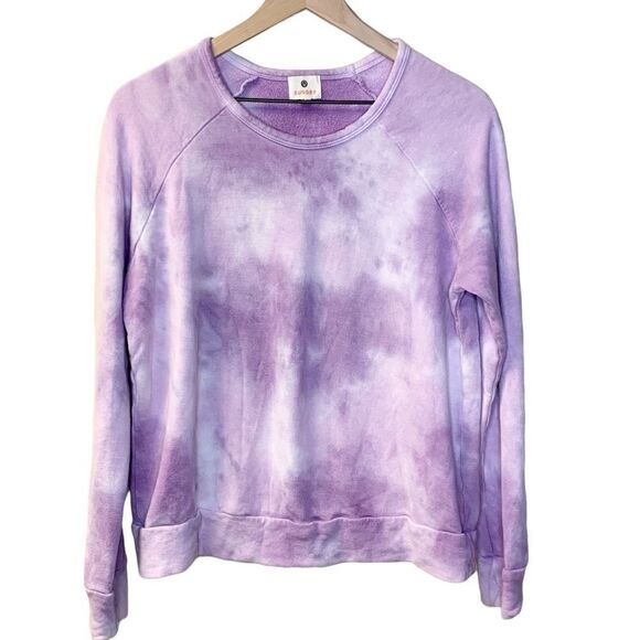 Women’s Sundry Lilac Purple Tie Dye Pullover Sweatshirt - Picture 2 of 8